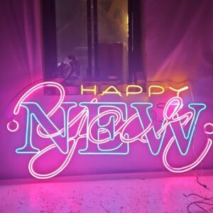 happy new year neon sign