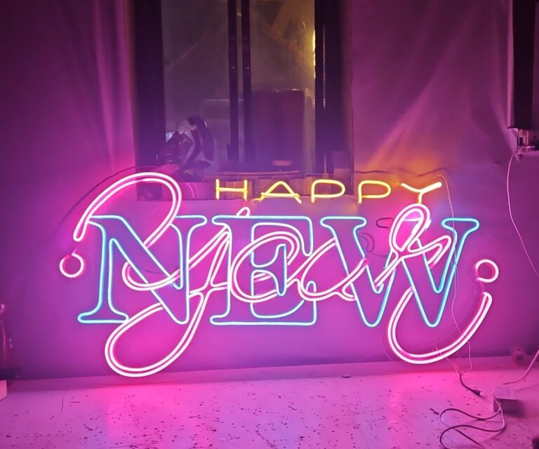 happy new year neon sign